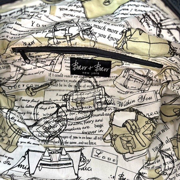 BARR + BARR Black Pebbled Leather White Stitching Large Doctor Bag Satchel NWOT - Picture 7 of 15